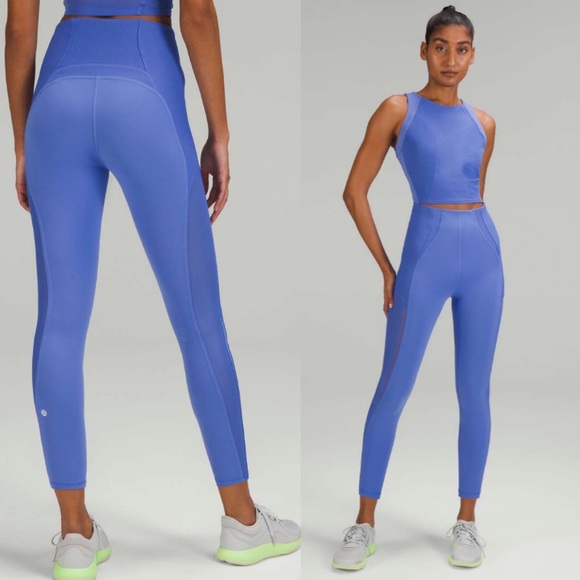 lululemon athletica Pants - Lululemon Everlux and Mesh Super-High-Rise Training Tight 25" Wild Indigo